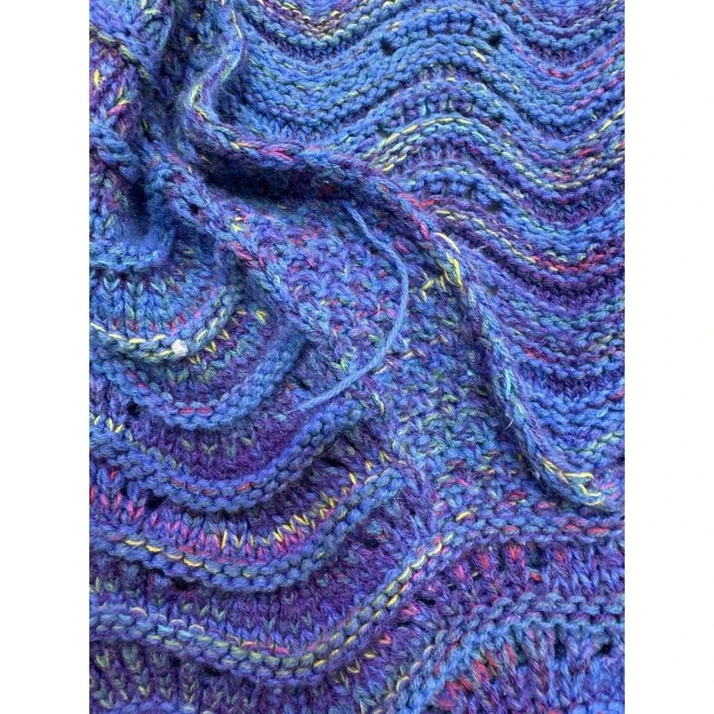 Mermaid‎ Tail Blanket Hand Knit Crochet Snuggle Throw Turquoise Adult Pull On